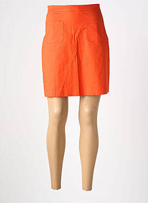 Jupe courte fermeture zip latéral orange PRINCESSE NOMADE femme