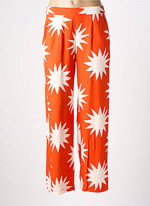 Pantalon large poches taille normale orange COMPAÑIA FANTASTICA femme