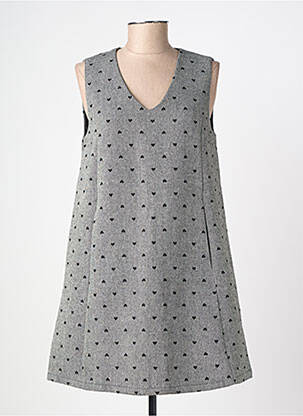 Robe courte sans manche sans manche gris COMPAÑIA FANTASTICA femme