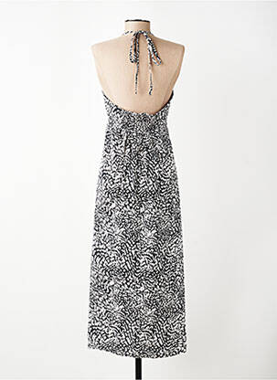 Robe longue tissage popeline fines bretelles noir H&M femme