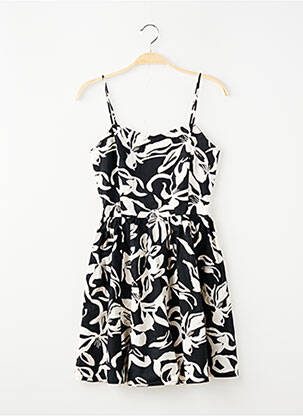 Robe courte coupe cintrée fines bretelles noir H&M femme