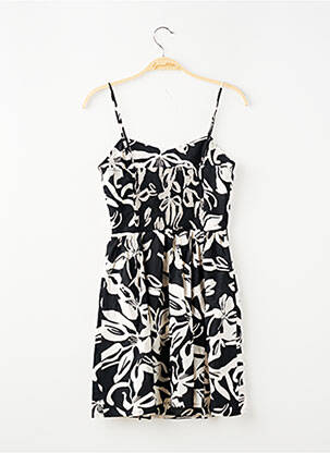 Robe courte coupe cintrée fines bretelles noir H&M femme