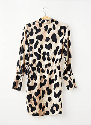 Robe courte manches longues manches longues beige H&M femme