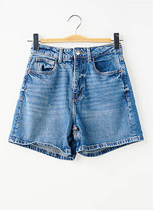 Short tissage denim taille haute bleu ZARA femme