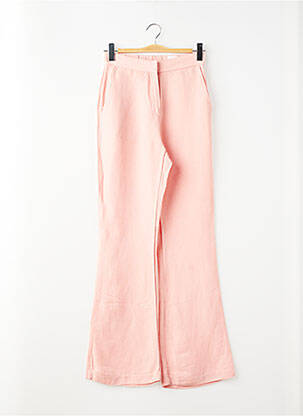 Pantalon flare fermeture zippée sous rabat avec crochet taille normale rose H&M femme