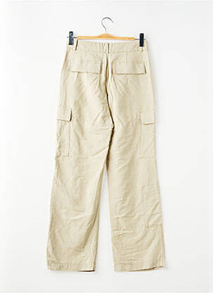 Pantalon droit tissage crêpe taille normale vert H&M femme