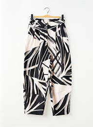 Pantalon droit tissage popeline taille haute noir H&M femme