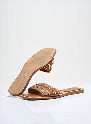 Mules/sabots bout ouvert talon plat jusqu'à 3cm marron ZARA femme