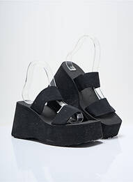 Mules/sabots bout ouvert talon de 7 à 9cm noir H&M femme