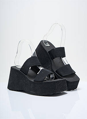 Mules/sabots bout ouvert talon de 7 à 9cm noir H&M femme