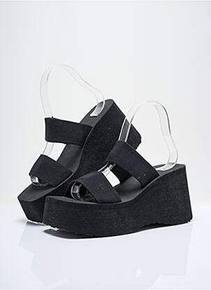 Mules/sabots bout ouvert talon de 7 à 9cm noir H&M femme