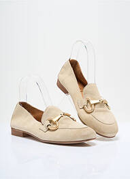 Mocassins chiquet talon plat jusqu'à 3cm beige ONCE femme