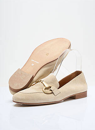 Mocassins chiquet talon plat jusqu'à 3cm beige ONCE femme