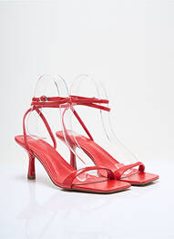 Sandales/nu pieds fermeture boucle(s) talon de 7 à 9cm rouge MANGO femme