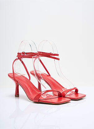 Sandales/nu pieds fermeture boucle(s) talon de 7 à 9cm rouge MANGO femme