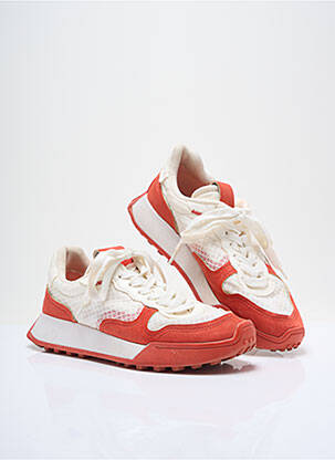 Baskets bout rond talon plat jusqu'à 3cm rouge ZARA femme