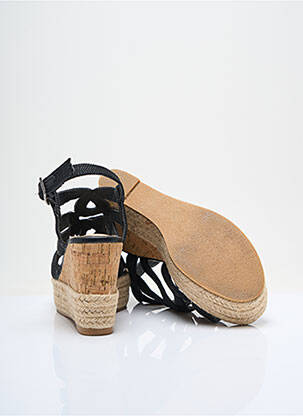 Espadrilles fermeture boucle(s) talon de 7 à 9cm noir MANO femme