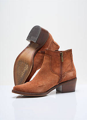 Bottines/boots bout pointu talon de 4 à 6cm orange AKULA femme