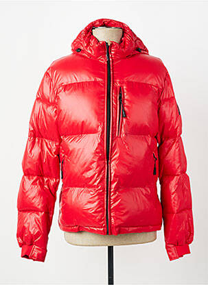 Doudoune manches longues a capuche rouge DAYTONA homme