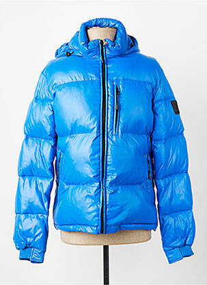 Doudoune poches a capuche bleu DAYTONA homme