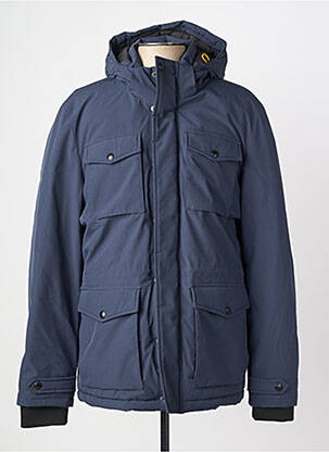 Doudoune manches longues a capuche bleu DAYTONA homme
