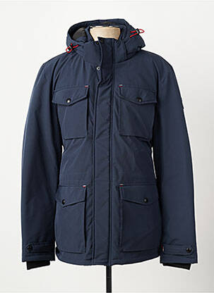 Doudoune manches longues a capuche bleu DAYTONA homme