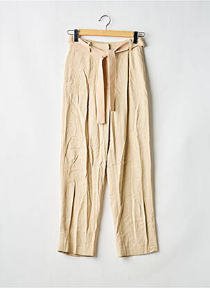 Pantalon droit stretch taille normale beige SESSUN femme