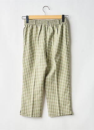 Pantacourt coupe droite taille normale vert SANS MARQUE femme