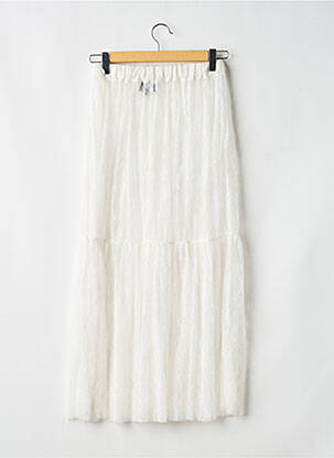 Jupe longue coupe droite blanc THE LOVER'S LOVER femme