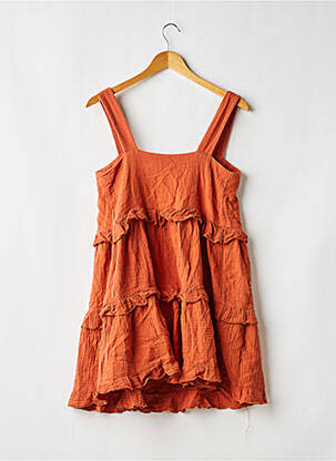 Robe courte sans manche sans manche marron KOUKA femme