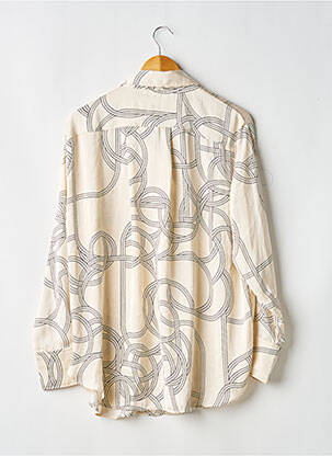Chemisier coupe droite manches longues beige H&M femme