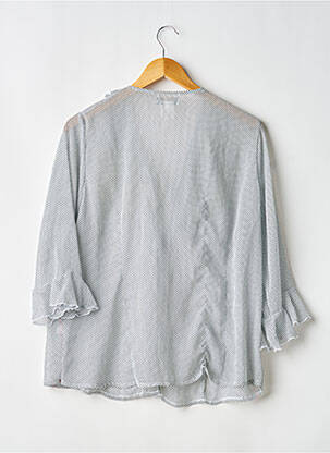 Chemisier tissage crêpe manches 3/4 blanc SANTI RQ femme
