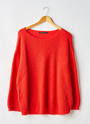 Pull coupe droite manches longues rouge MONOPRIX femme