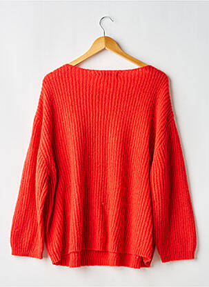 Pull coupe droite manches longues rouge MONOPRIX femme