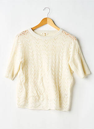 T-shirt coupe cintrée manches courtes beige GRACE & MILA femme