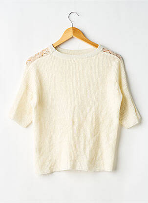 T-shirt coupe cintrée manches courtes beige GRACE & MILA femme