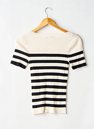 T-shirt coupe cintrée manches courtes blanc MORGAN femme