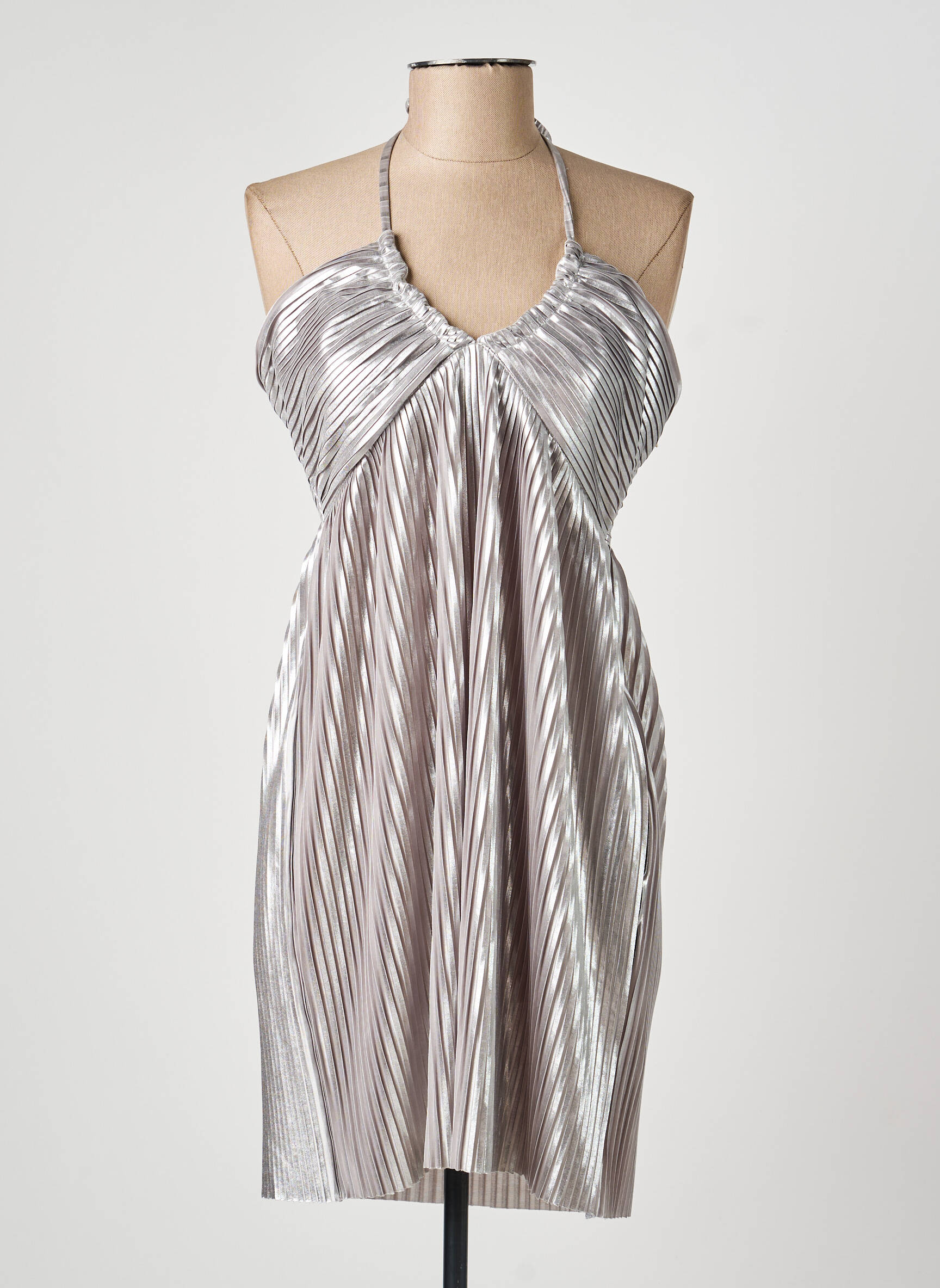 Robe courte sans manche sans manche argent THE LOVER'S LOVER femme