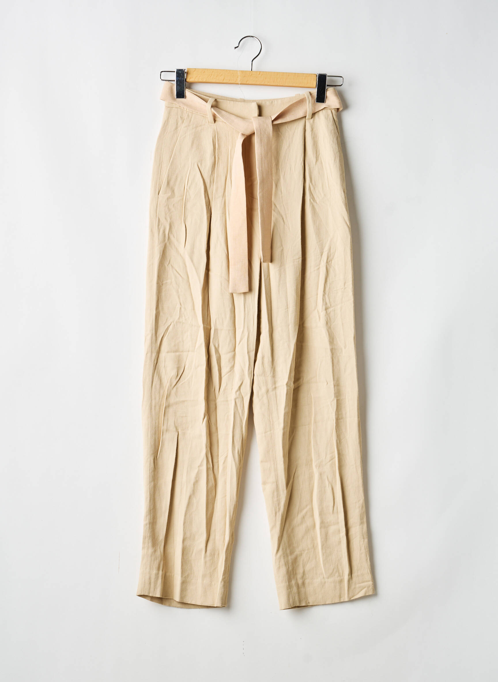 Pantalon droit stretch taille normale beige SESSUN femme