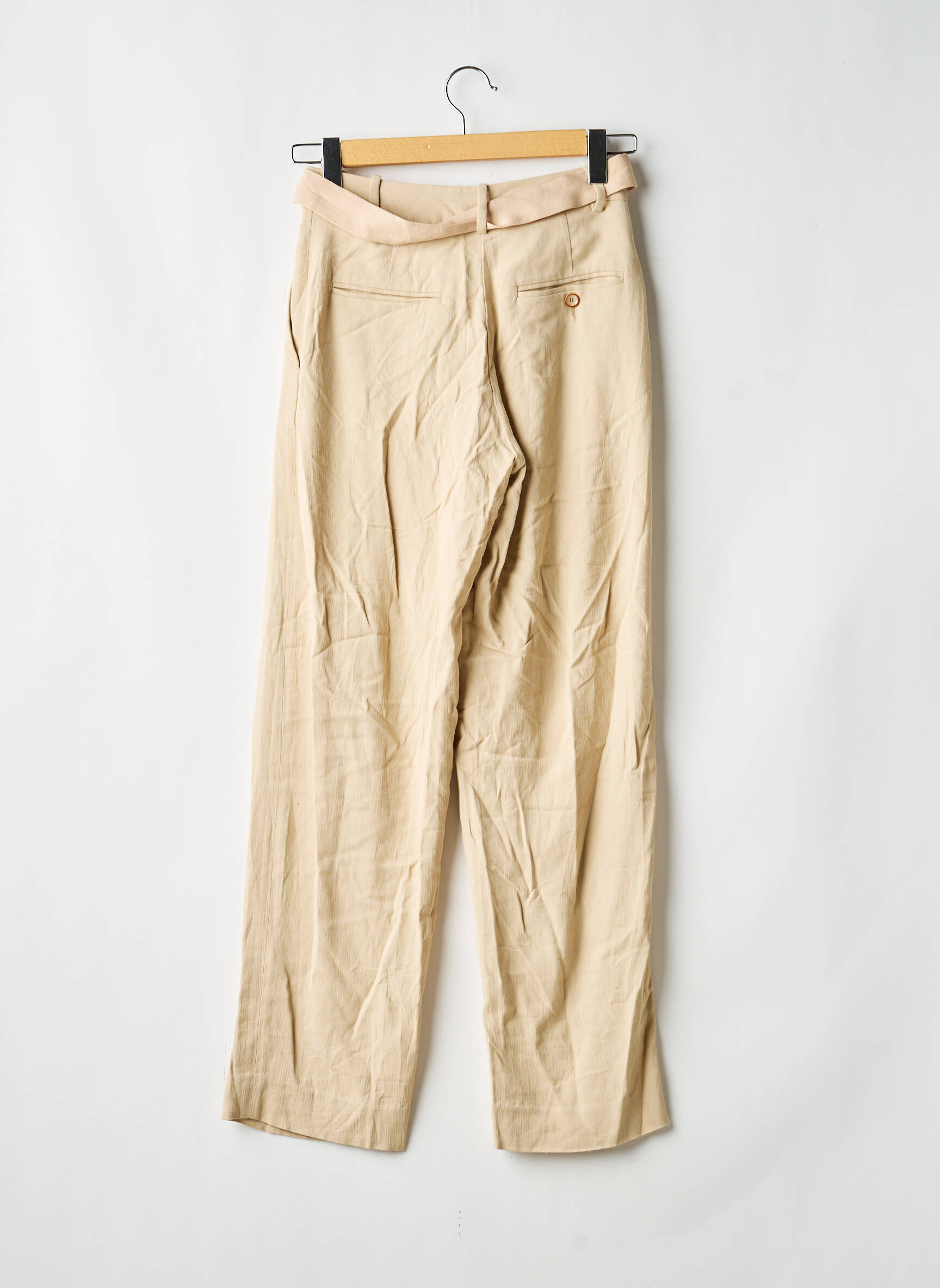 Pantalon droit stretch taille normale beige SESSUN femme