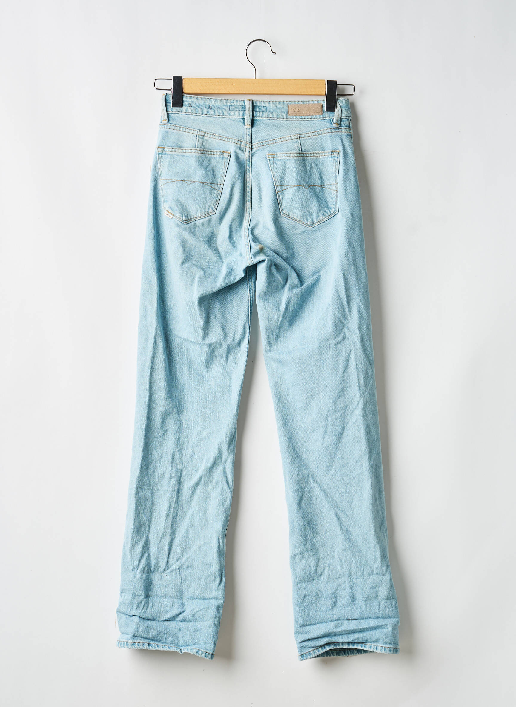 Jeans coupe droite stretch taille normale bleu SALSA femme