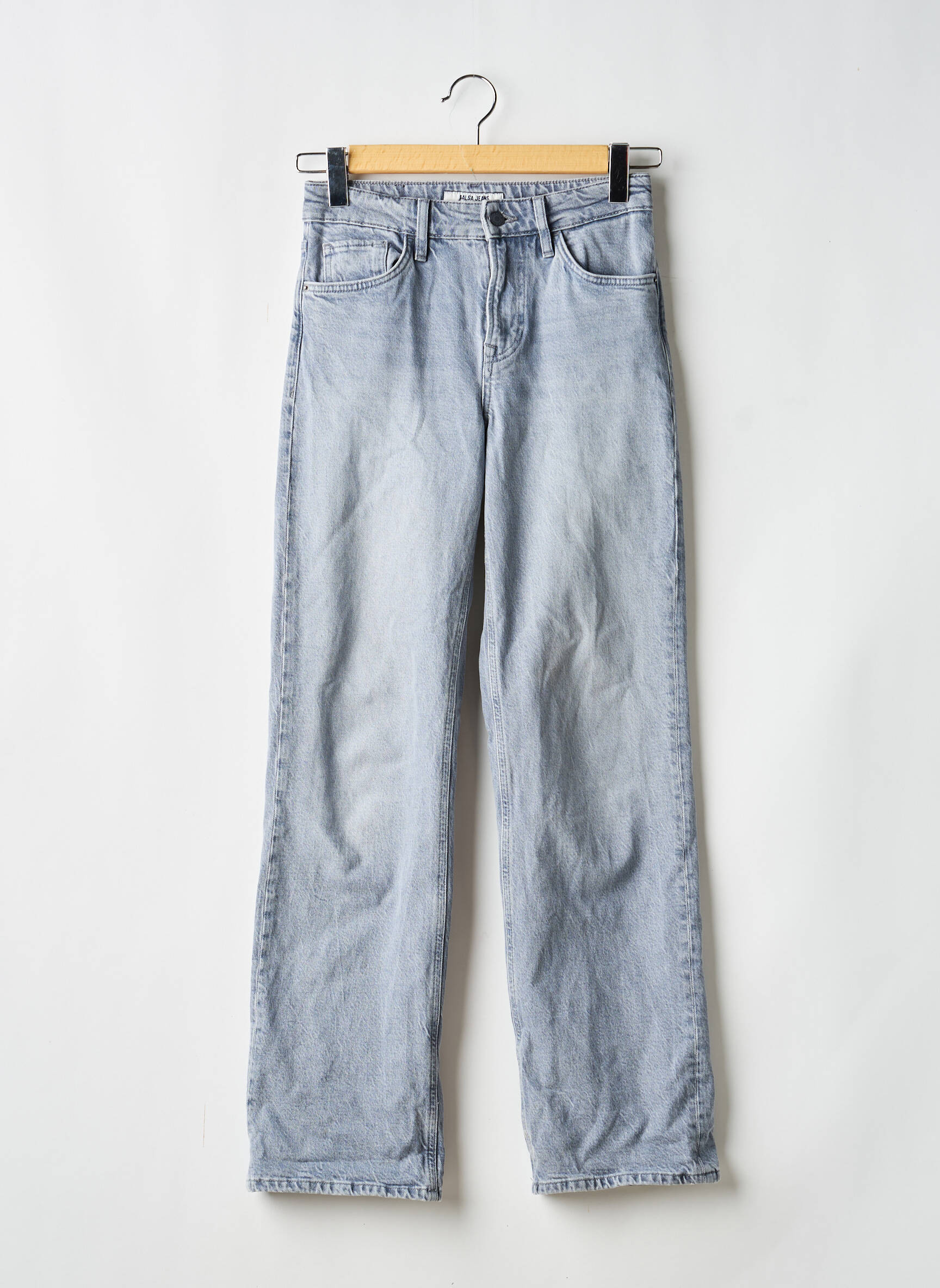 Jeans coupe droite stretch taille normale bleu SALSA femme