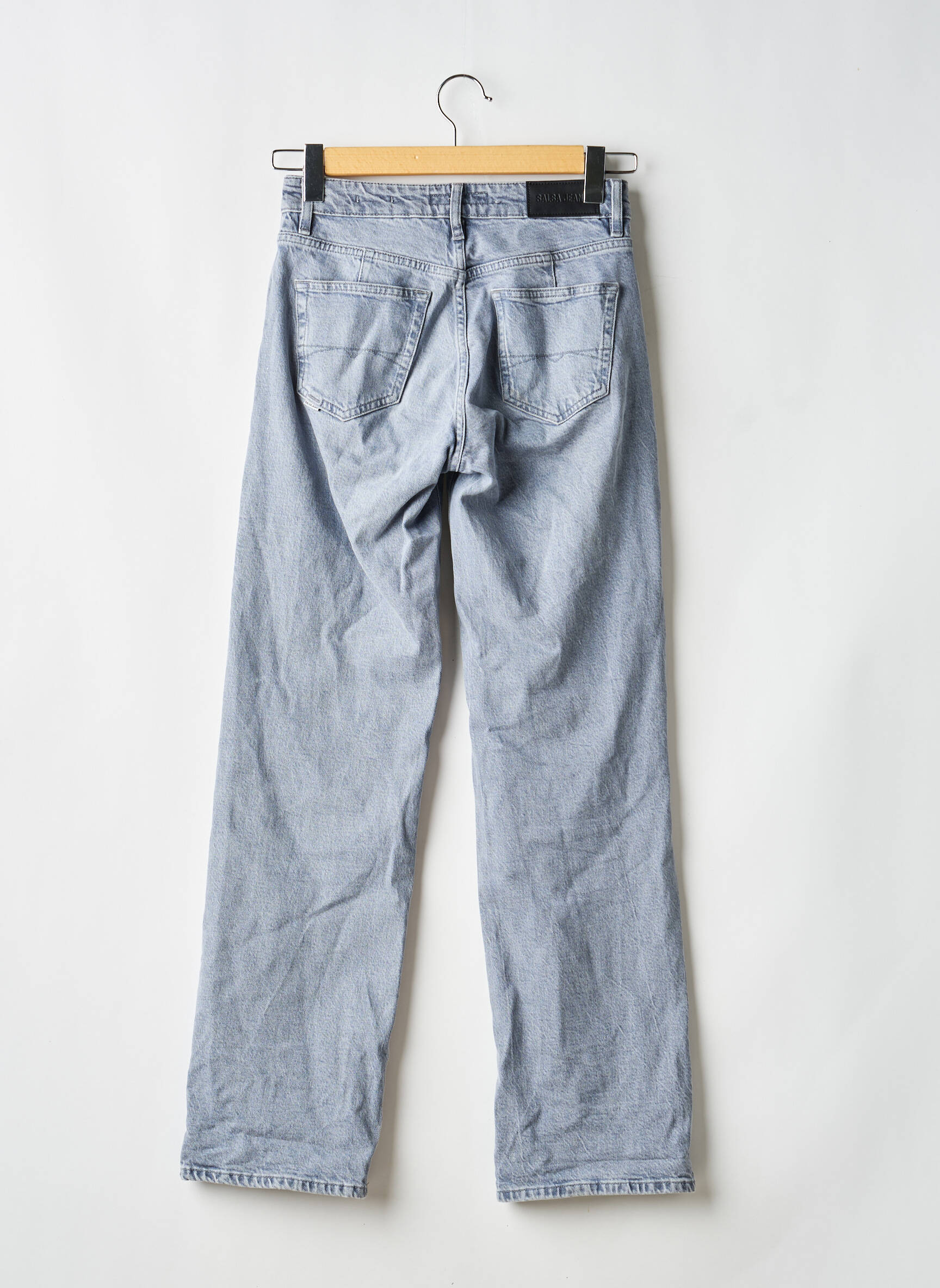 Jeans coupe droite stretch taille normale bleu SALSA femme