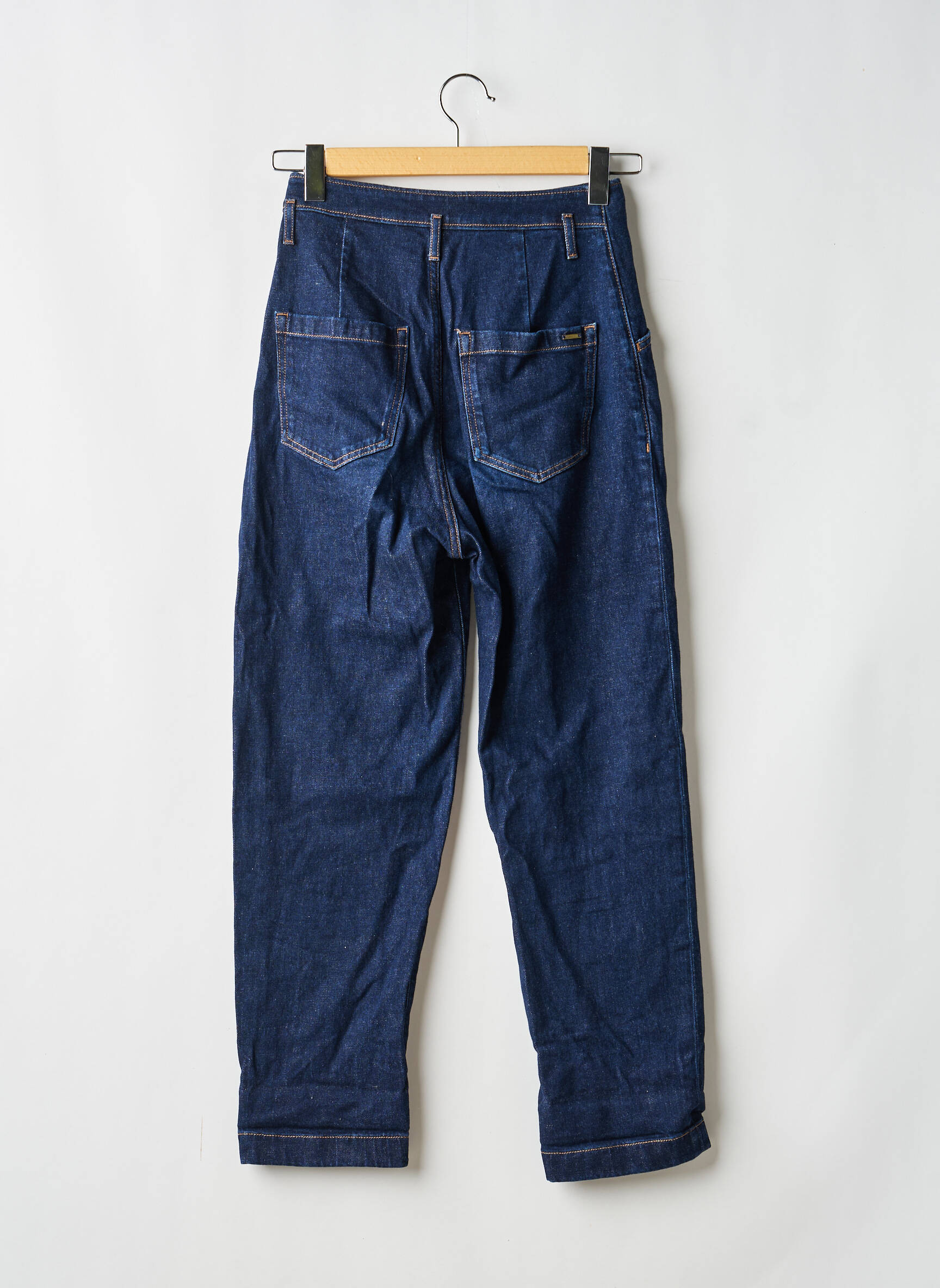 Jeans coupe droite stretch taille normale bleu MASSIMO DUTTI femme