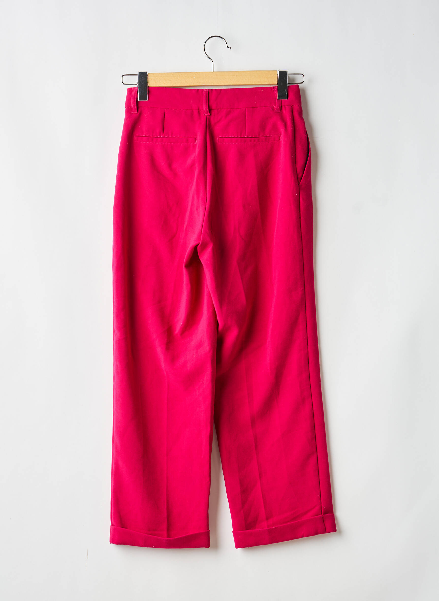 Pantalon large tissage popeline taille normale rose MKT STUDIO femme