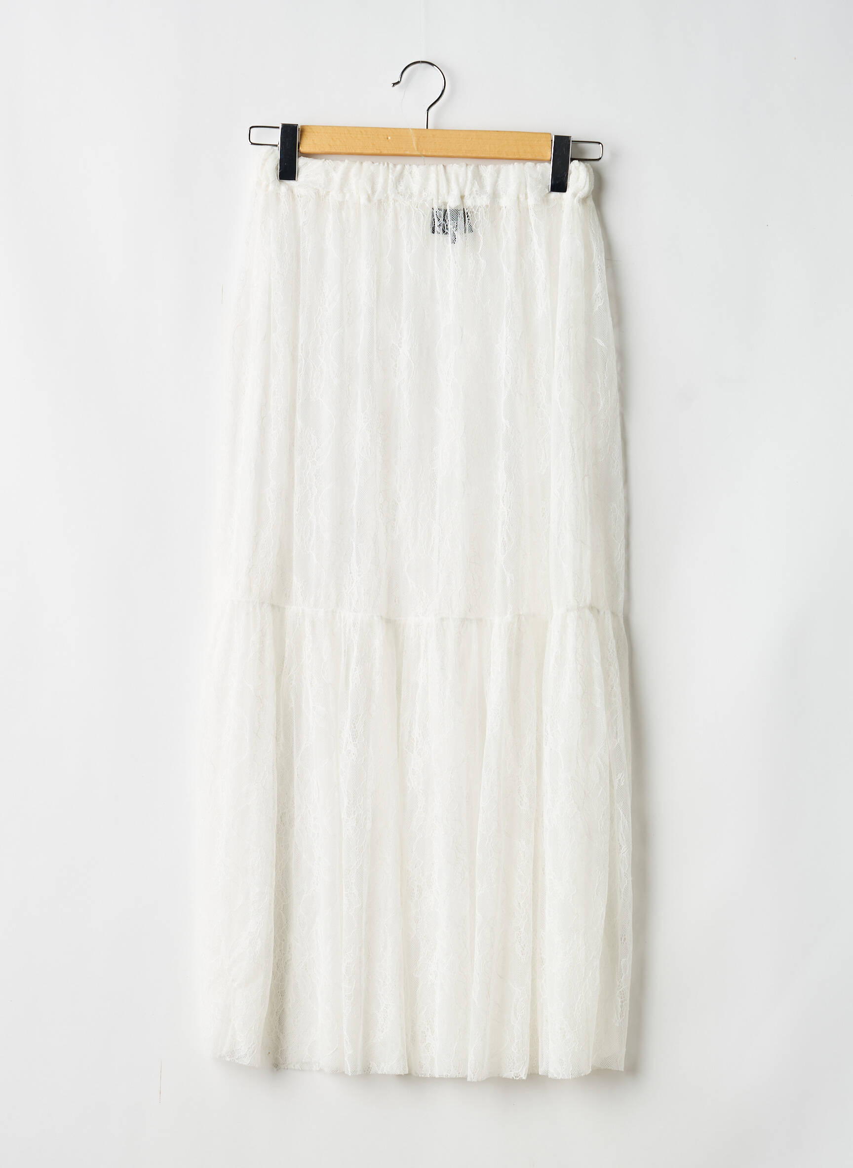 Jupe longue coupe droite blanc THE LOVER'S LOVER femme