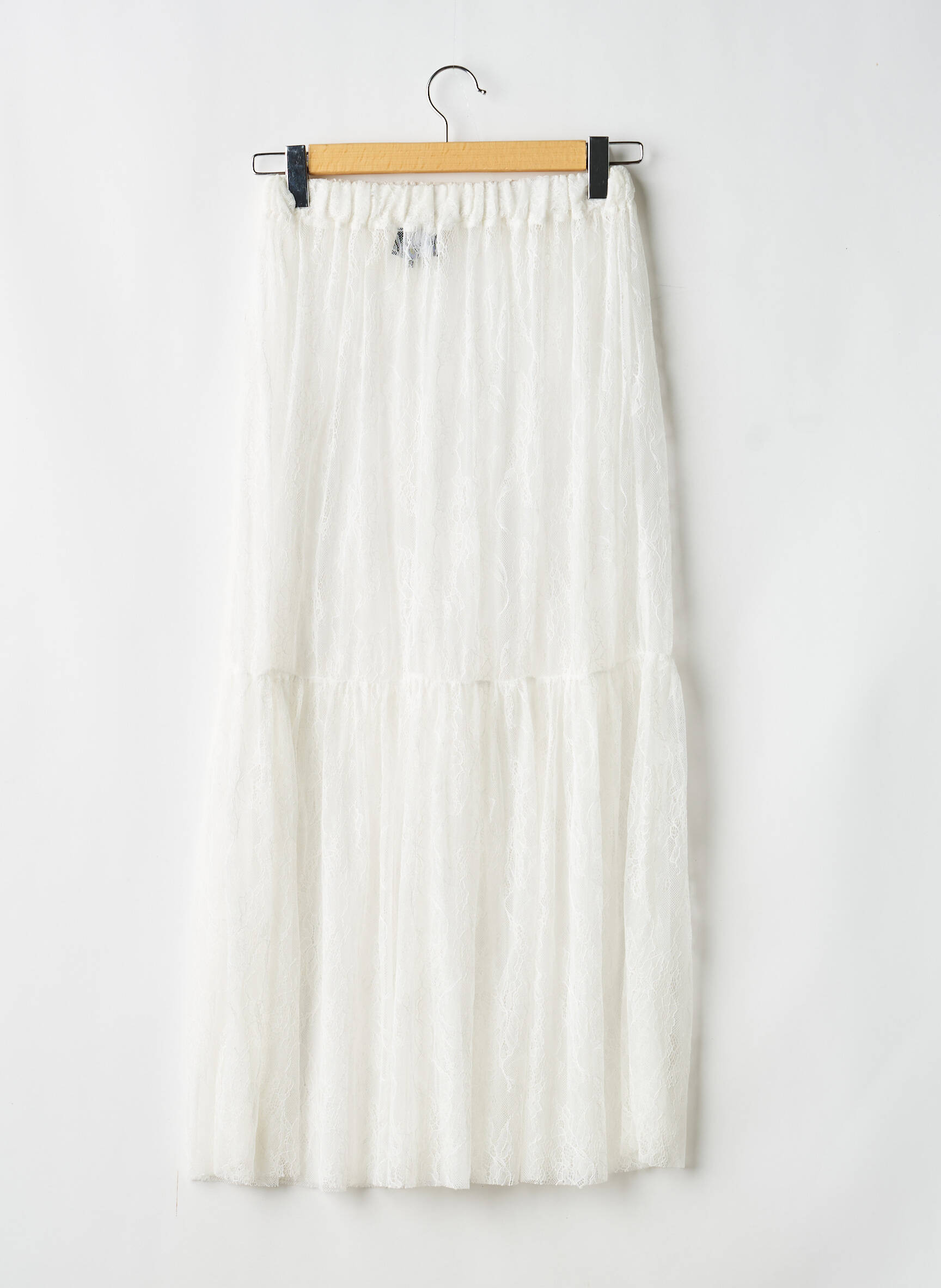 Jupe longue coupe droite blanc THE LOVER'S LOVER femme
