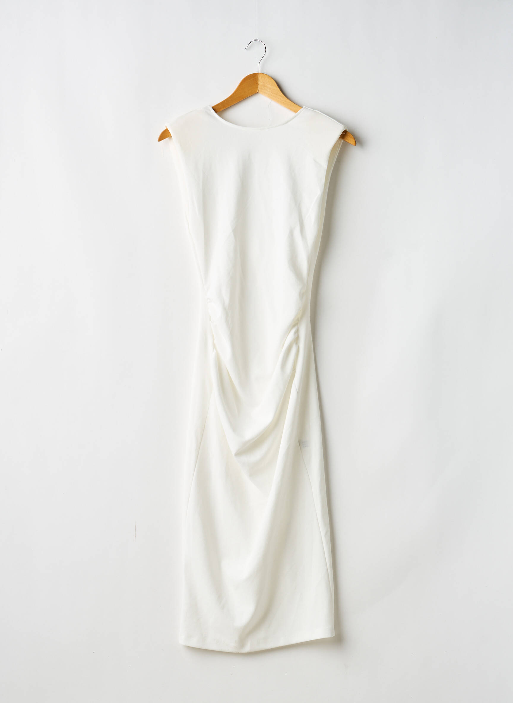 Robe mi-longue sans manche sans manche blanc ZARA femme