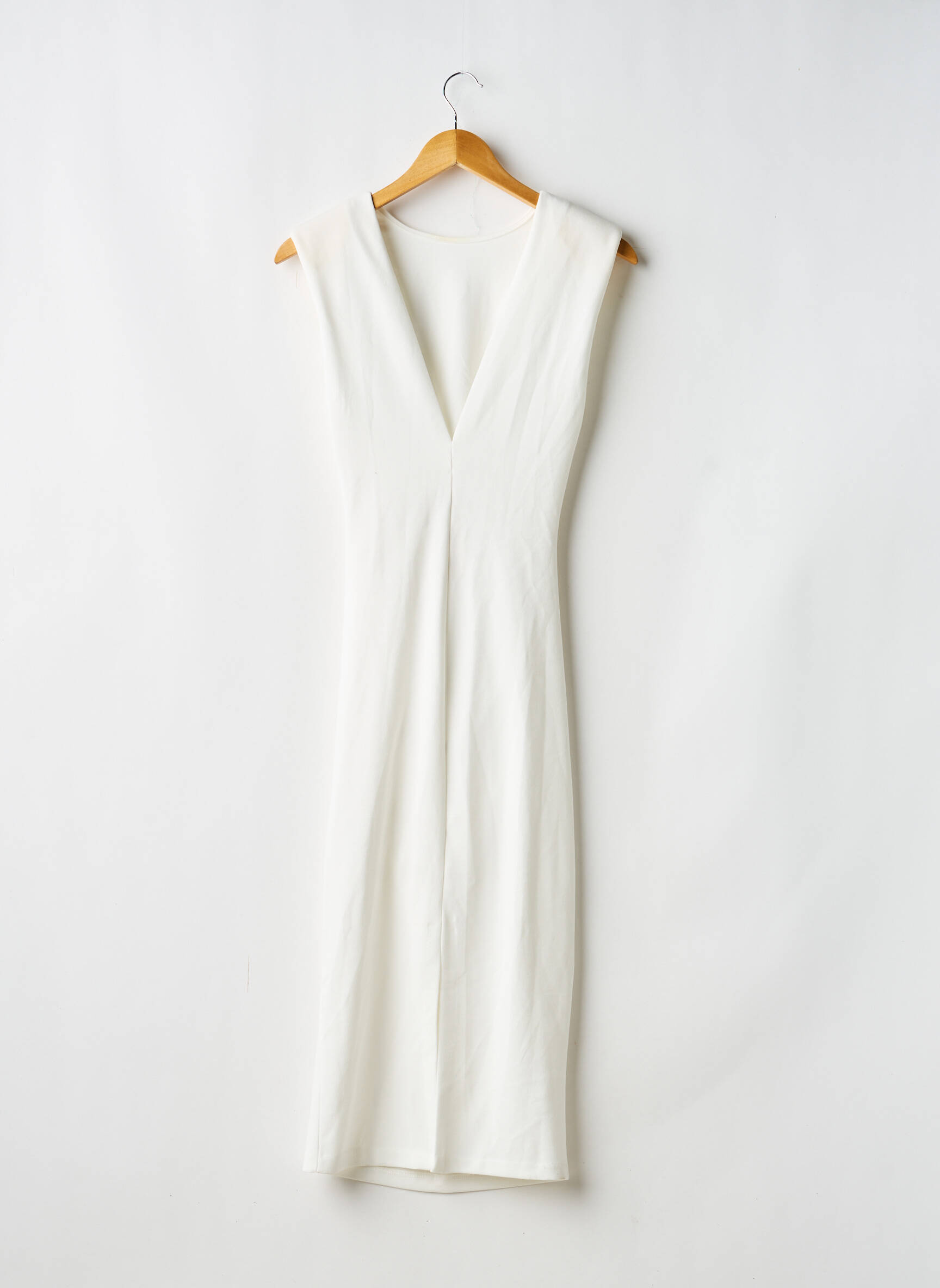 Robe mi-longue sans manche sans manche blanc ZARA femme
