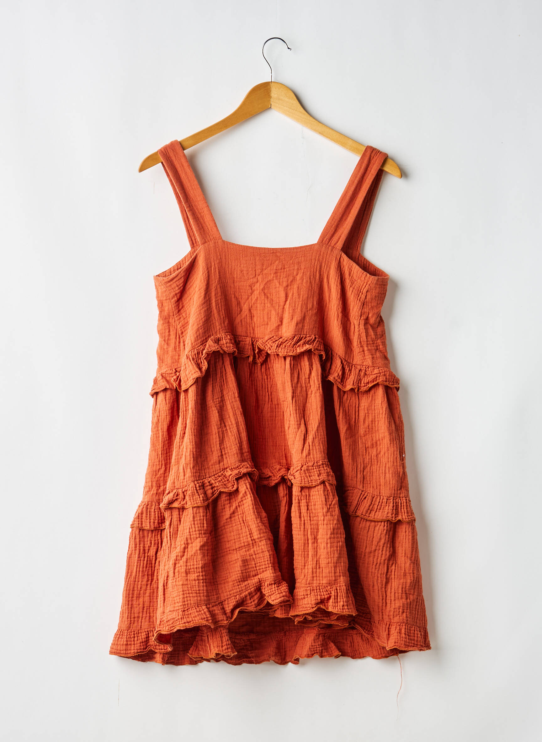 Robe courte sans manche sans manche marron KOUKA femme